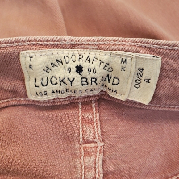 Lucky Brand Brooke Skinny Jeans Dusty Rose sz00/24 - Picture 9 of 12